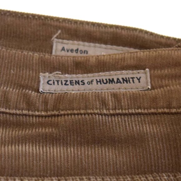 Citizens of Humanity Avedon Velvet Corduroy Pants in Chocolate Brown - Picture 4 of 12